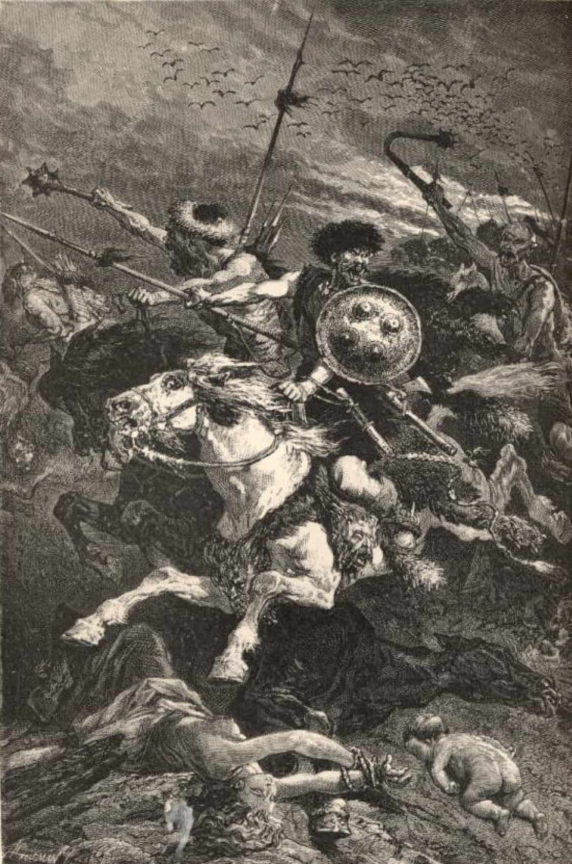 Catalaunian Fields - 'Huns at the Battle of the Catalaunian Fields', by Alphonse de Neuville