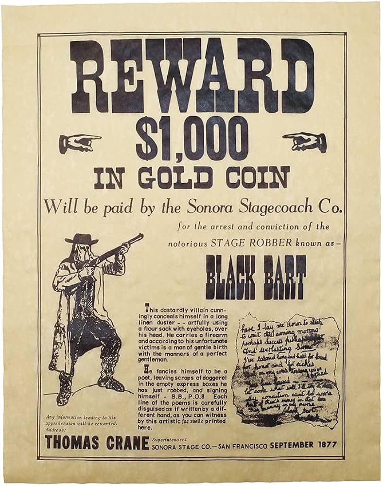 Wild West Outlaw Black Bart, ‘The Gentleman Bandit’