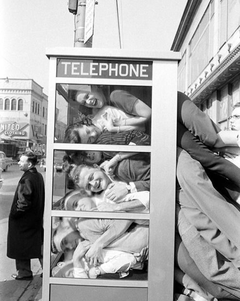 Phone Booth Stuffing: The Viral Fad that Took College Campuses by Storm in 1959