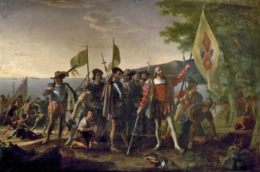 Columbus landing in the New World