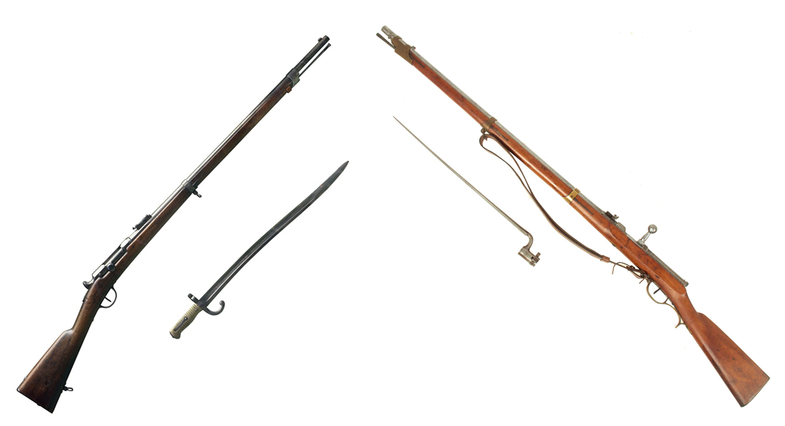 Chassepot, left, vs Dreyse