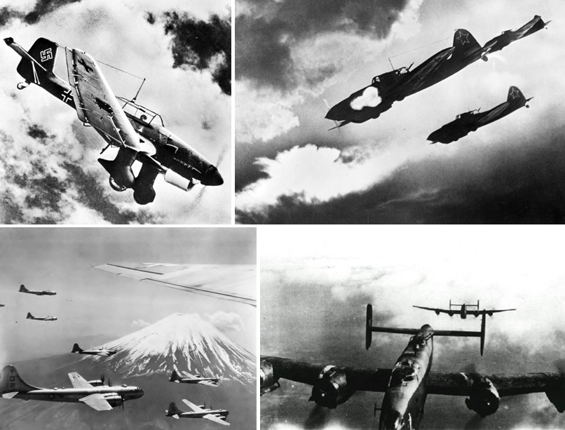 World War II bombers - Stuka, Sturmoviks, B-29s, and Halifaxes