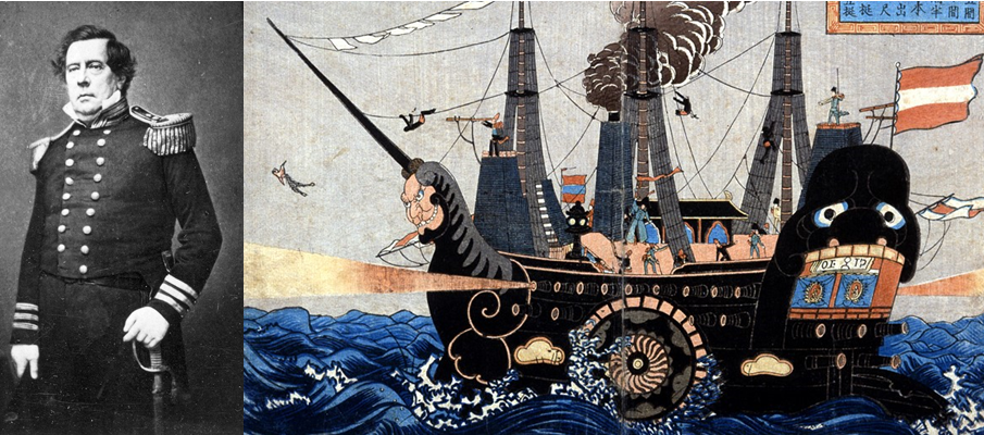 Perry Expedition commander and black ship