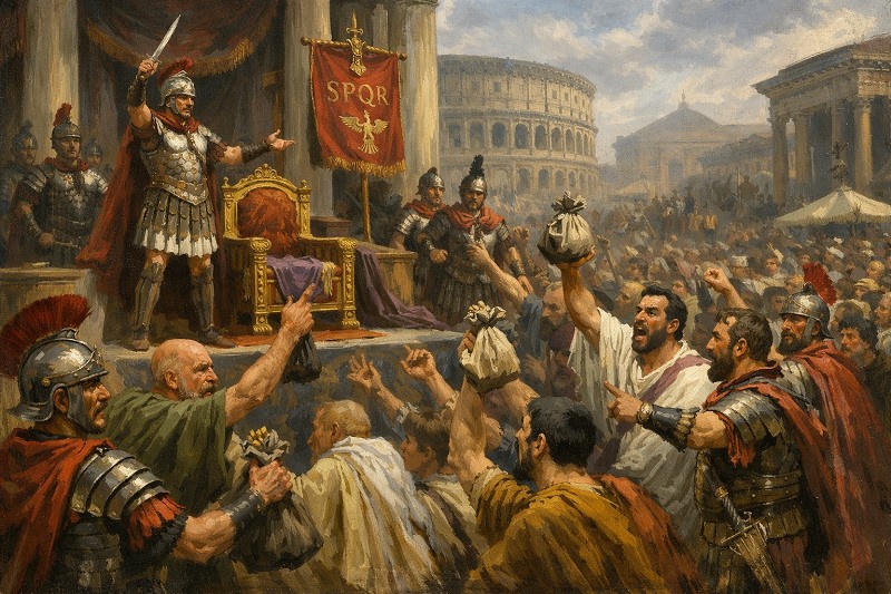 The Praetorian Throne Auction: When the Praetorian Guard Sold Rome’s Throne to the Highest Bidder